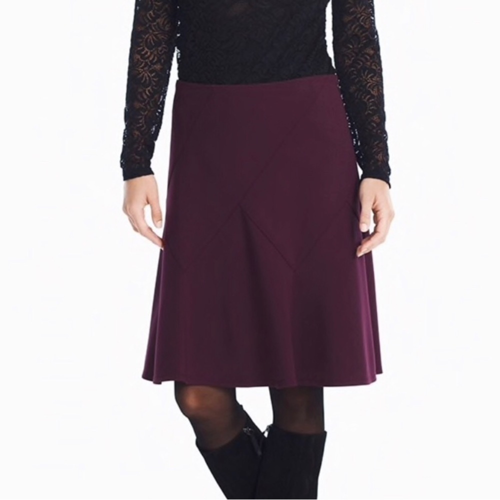 WHBM Seamed Fit and Flare Skirt